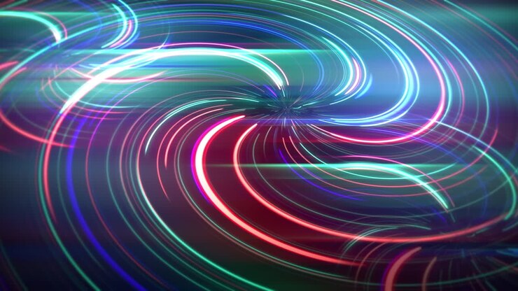 Sfondo animato con linee astratte vorticose