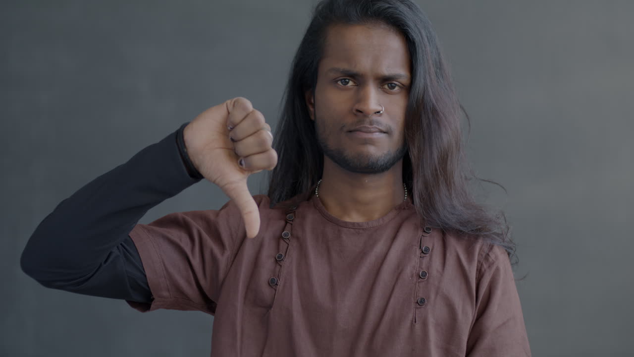 Man with Disapproval Expression