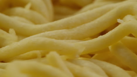 close-up of cooked noodles