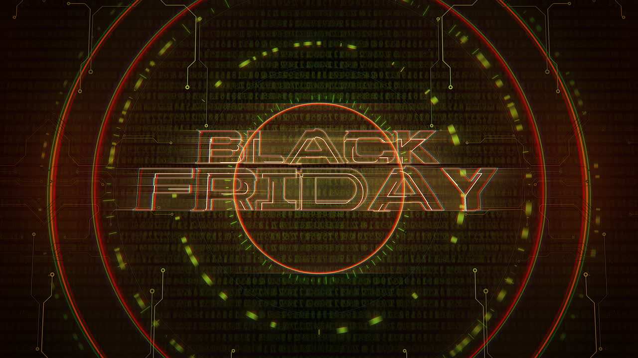 디스플레이 1에 hud 요소가 있는 검은 금요일