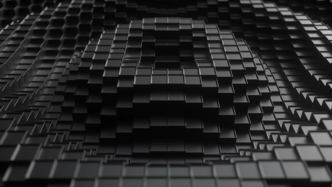 Dark plastic cubic surface in wave motion