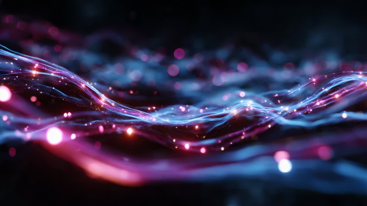 Flusso di dati astratti con particelle luminose