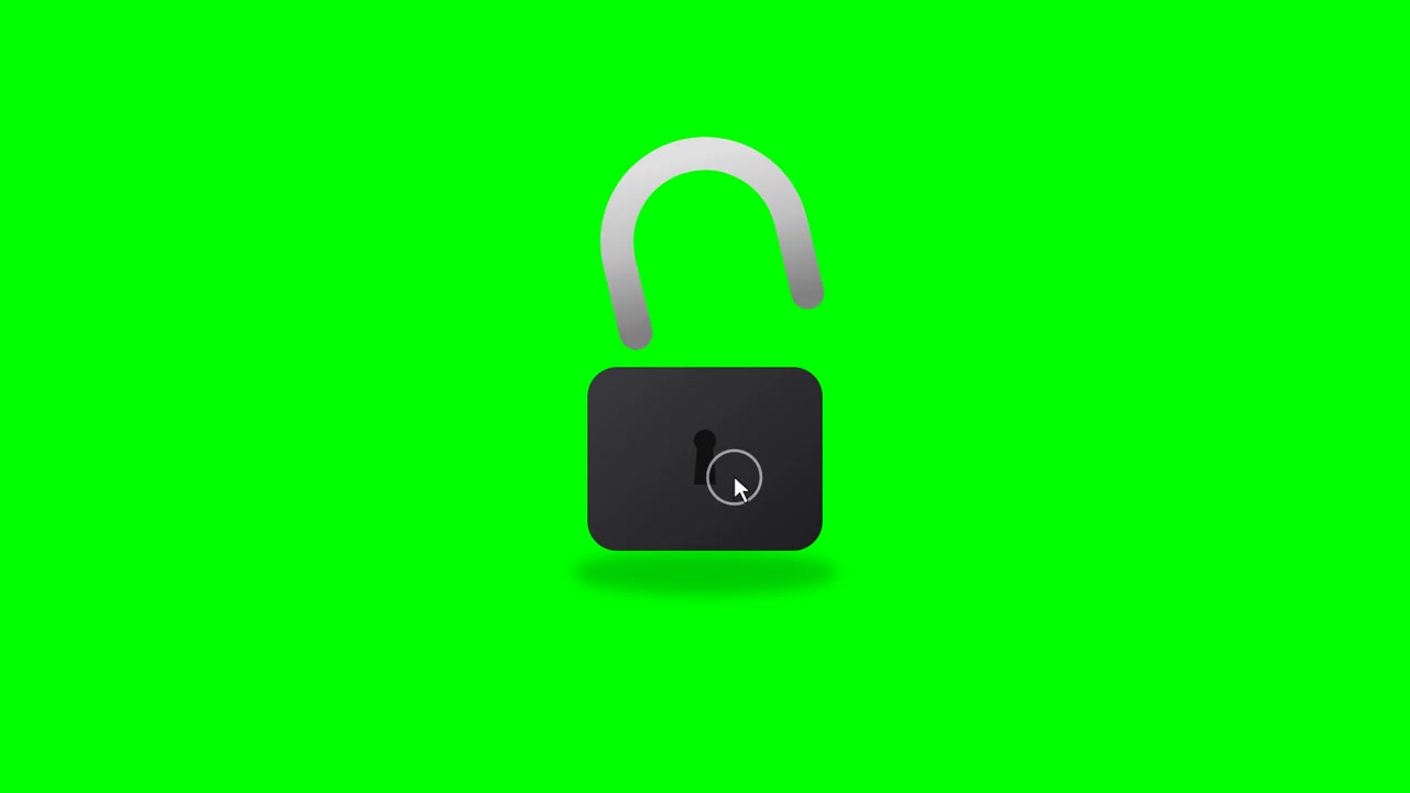 Computer Cursor Clicking and Unlocking a Digital Padlock