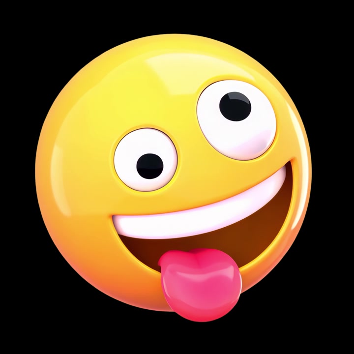 Emoji Gialla Divertente che Fa l'Occhiolino e Tira Fuori la Lingua