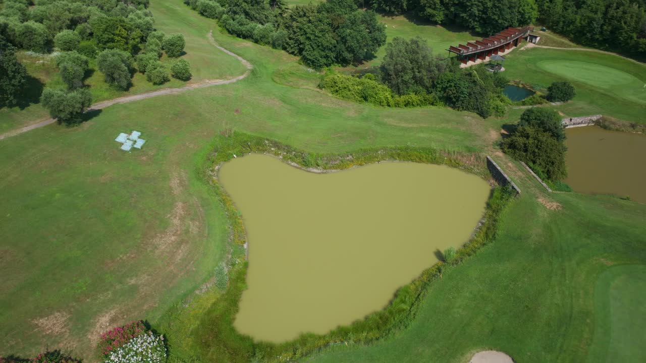 Aerial View Of Lake At Ca' degli Ulivi' Golf Club