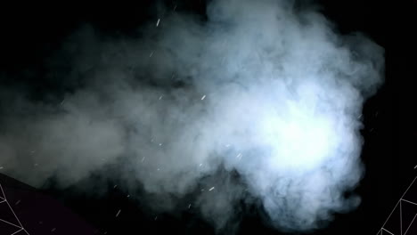 animación de túnel de conexiones sobre nubes y cielo