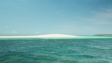 serene seascape with a pristine white sandbank
