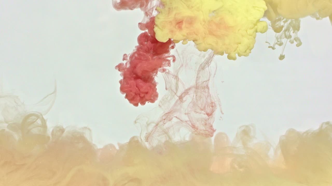 Copper and Yellow Ink in Water