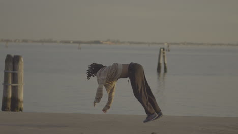 Breakdancing by the Water