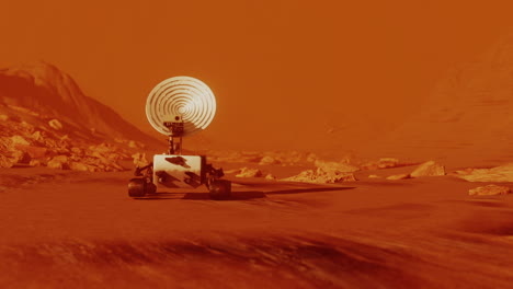 rover explorando la superficie del planeta rojo marte enviado por la nasa