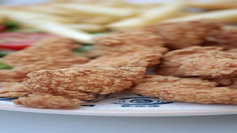 crispy fried chicken tenders with fries