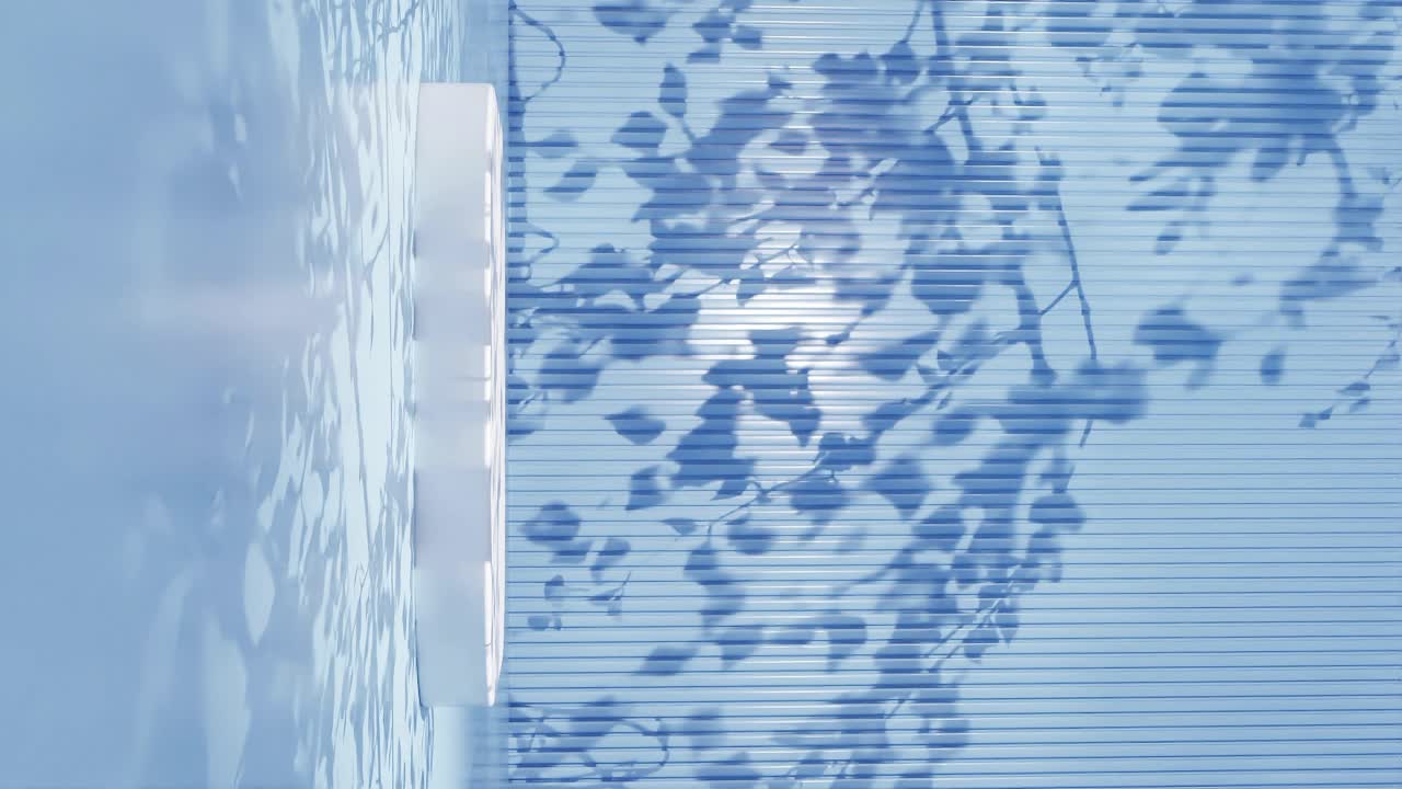 추상적인 파란색 미니멀리즘 무대 수직