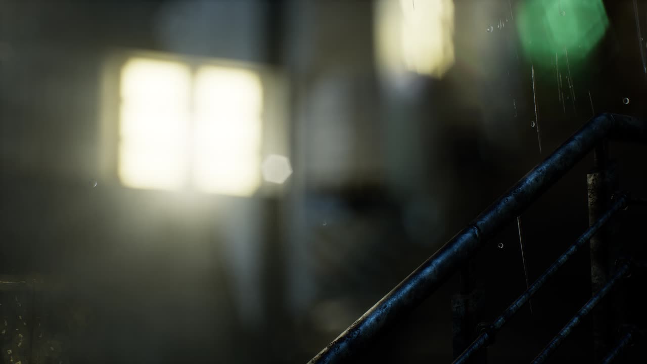 비가 오는 밤 의 도시 풍경