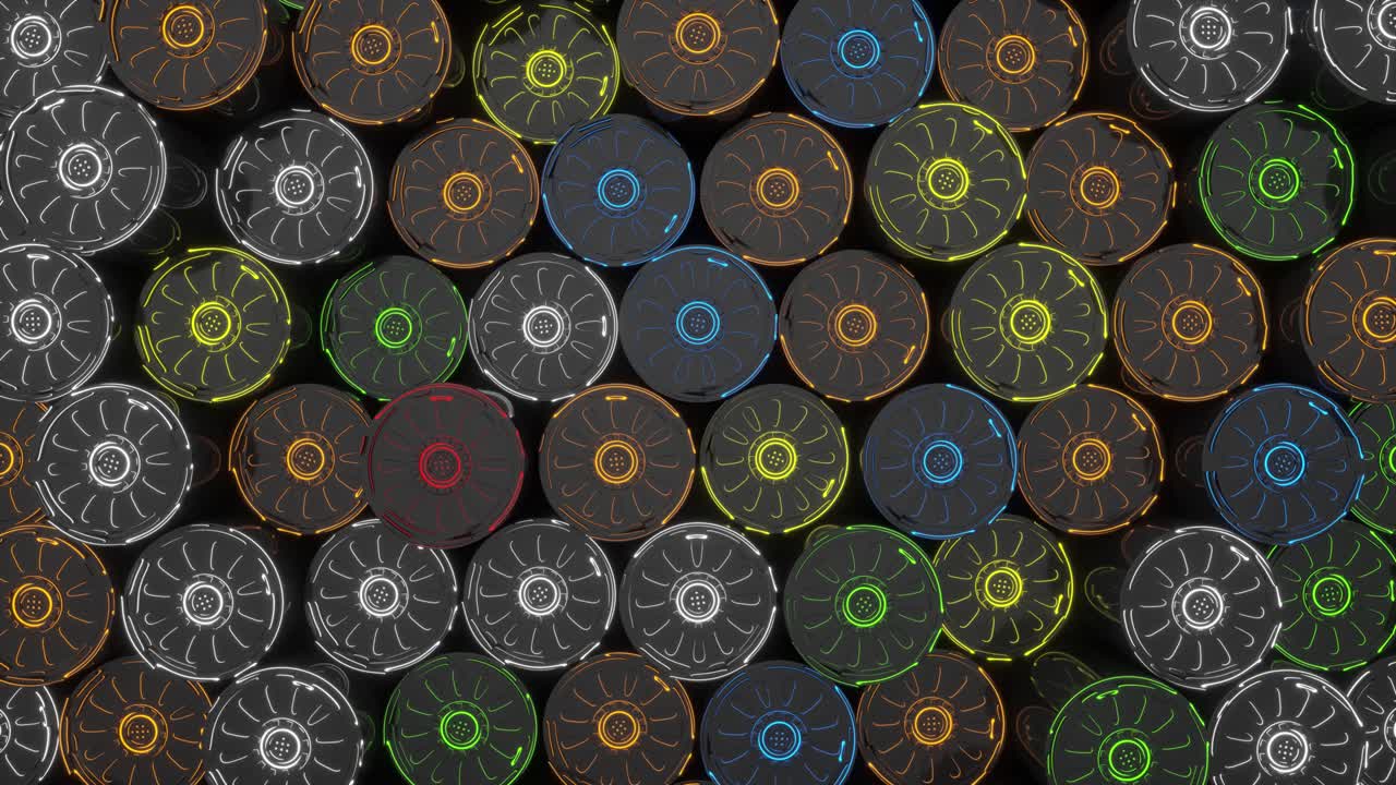 fondo tecnológico bucle líneas brillantes de colores