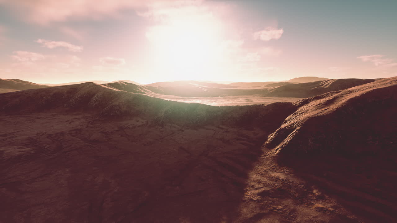 La vista di formazioni rocciose nel deserto del Wadi Rum