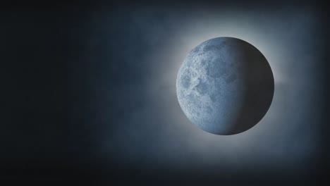 moon and clouds of smoke