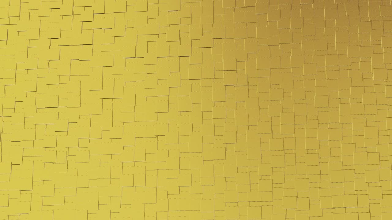 abstracto geométrico fondo dorado azulejos de papel de aluminio textura de bucle sin costura fondo renderizado en 3d