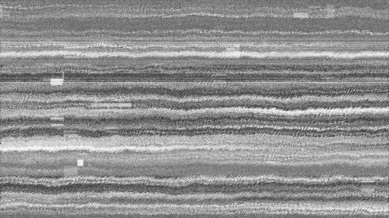 Animation of digital interface on screen with lines and glitch