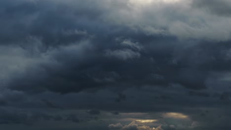 beautiful dark dramatic sky with stormy clouds time lapse before the rain or snow, winter season