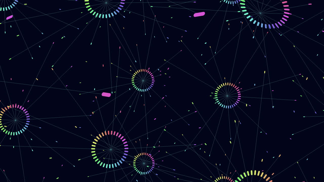 puntos y líneas futuristas conectados en el espacio oscuro