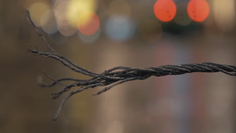 frayed wire in the street