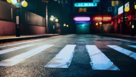 night scene of japan city with neon lights