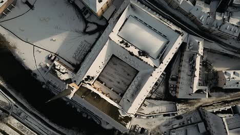 captivating drone footage showcasing luxembourg covered in snow