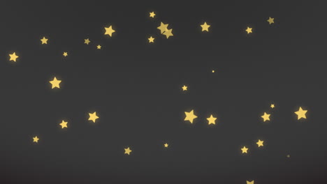 Leuchtende-Sterne,-Eine-Glitzernde-Gruppe-Goldener-Sterne-Auf-Einer-Dunklen-Leinwand