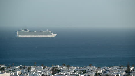 cruise ship goes to the open sea