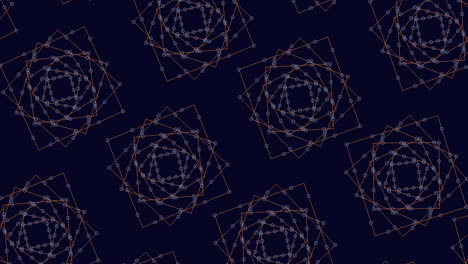 psychedelic and twisted seamless cubes pattern in dark space