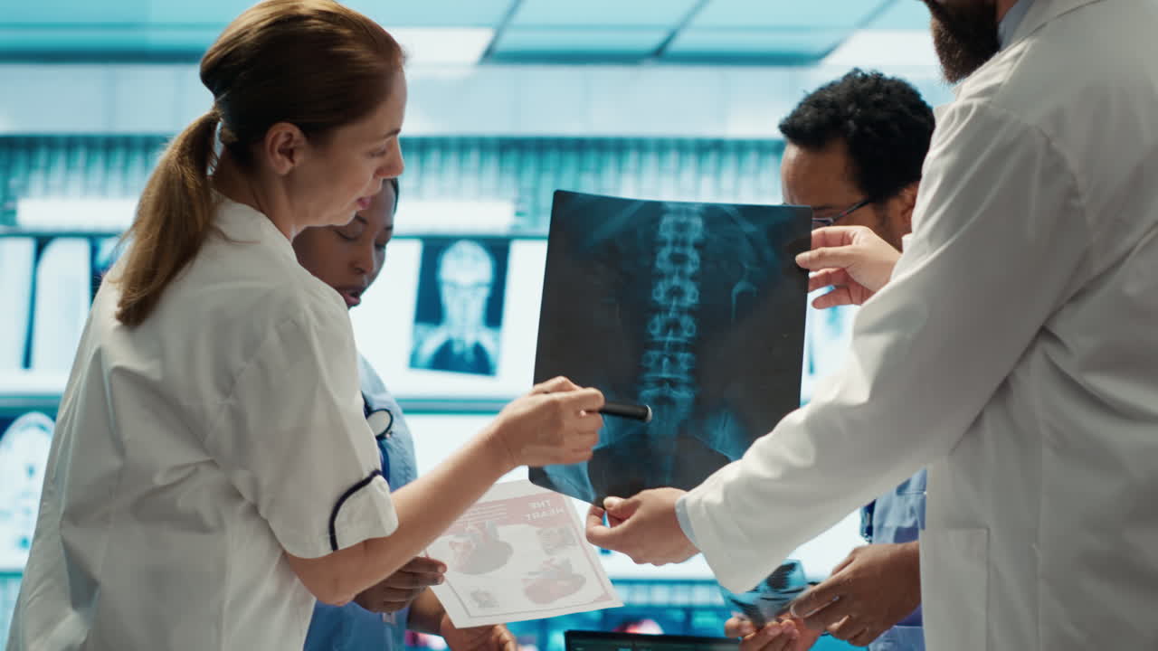 Medical Professionals Analyzing an X-Ray