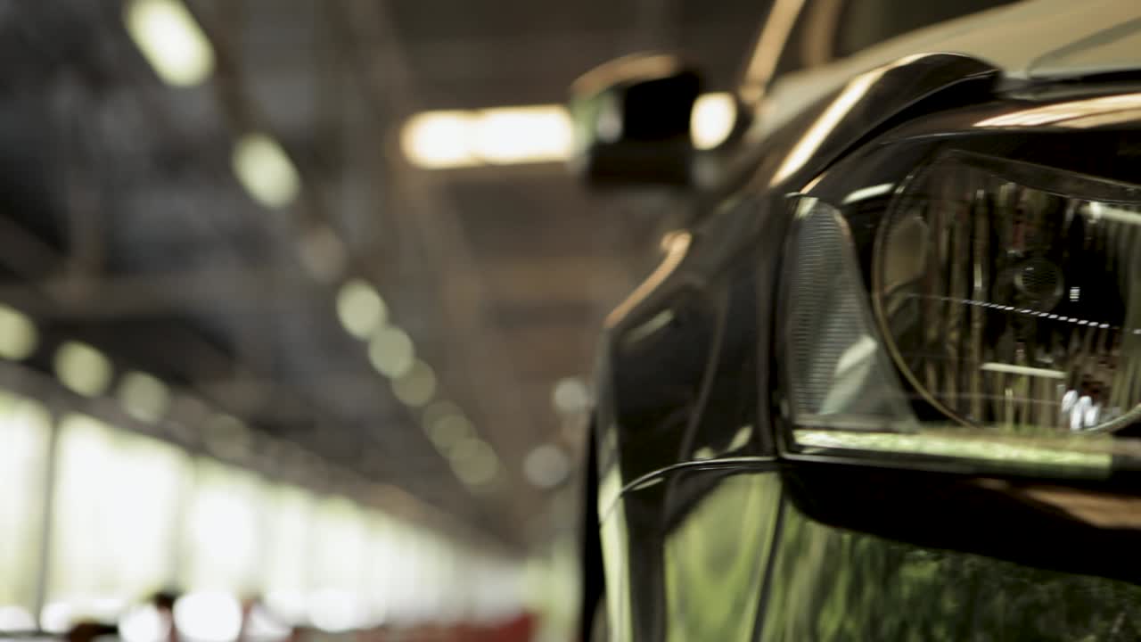 Car Headlight Close-up