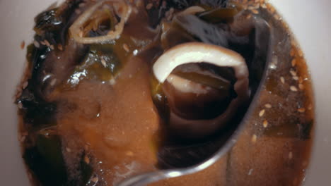 Eating-soup-with-seafood