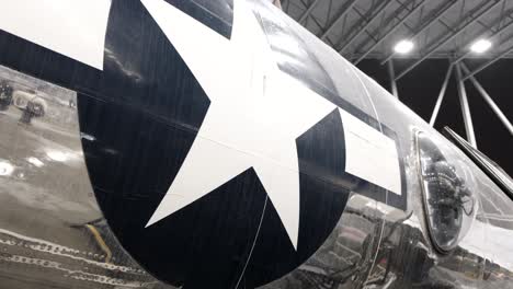 close-up of a wwii-era military aircraft insignia