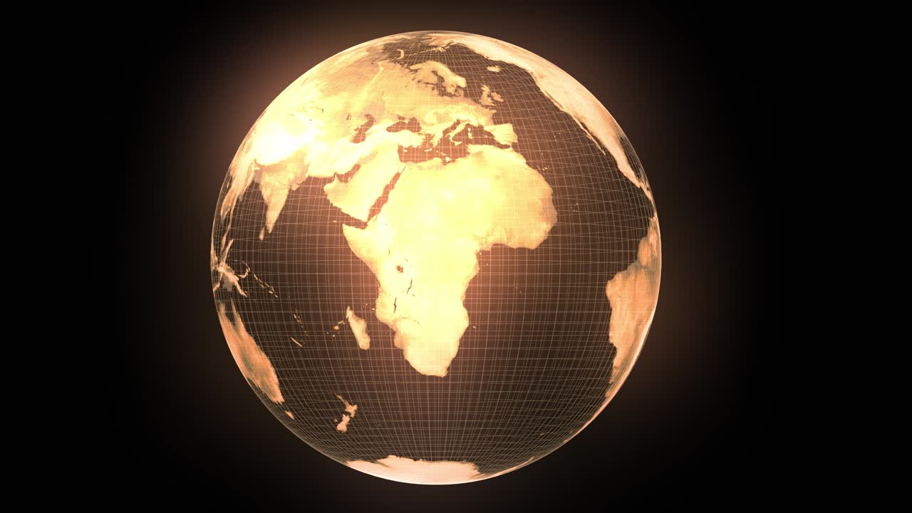 el globo climático muestra la radiación y la temperatura - animación en 3d