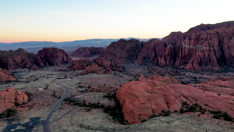 aerial view of snow canyon state park, utah, usa