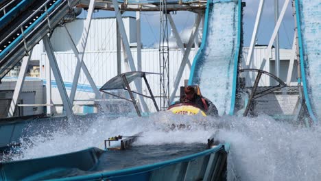 exciting splashdown on brighton pier log flume