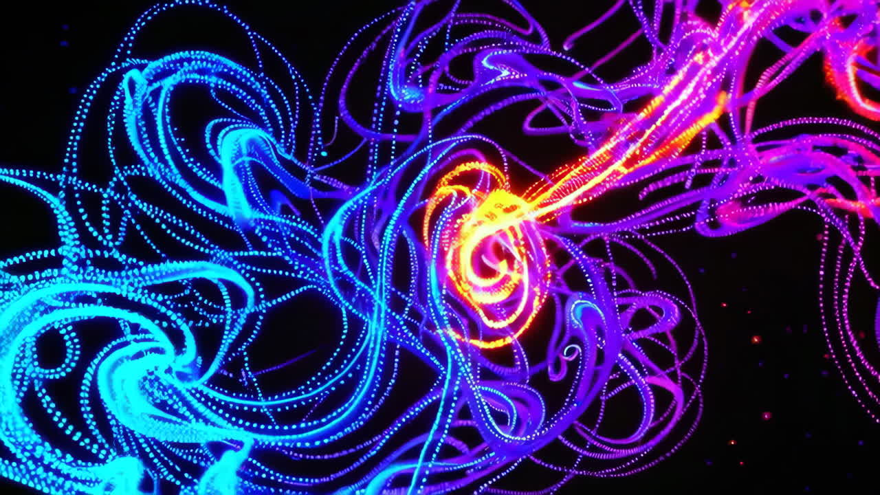 líneas y puntos brillantes abstractos