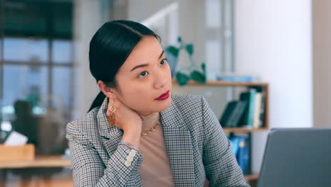 Stress,-office-and-asian-woman-with-neck-pain