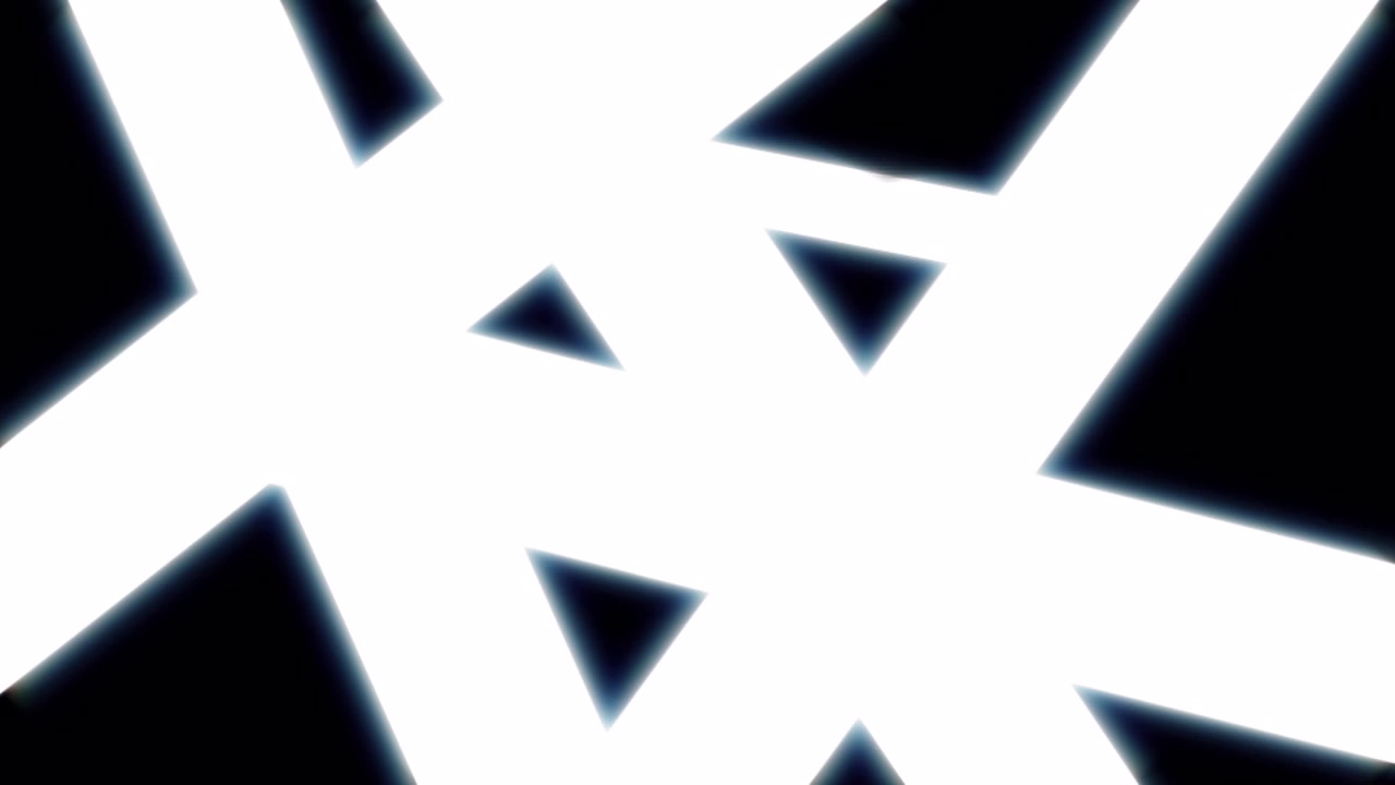 Abstract White Glowing Lines Intersecting on Black Background