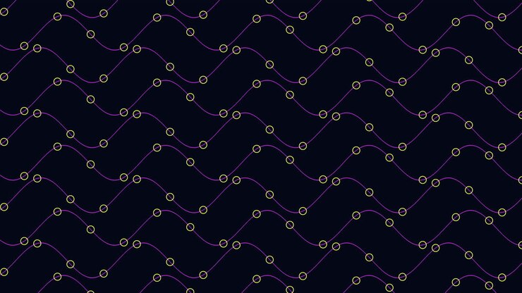 Futuristic and elegance waves pattern with neon glitters