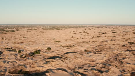 aerial view of a desert, sand dunes. texture of the surface of desert nature