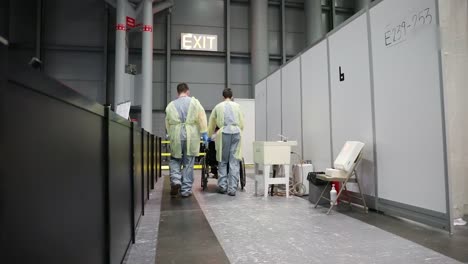 new york coronavirus covid19 patients are treated at the javits convention center during the pandemic epidemic outbreak 1