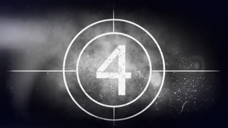 animation of countdown from 10 to 1 on black background