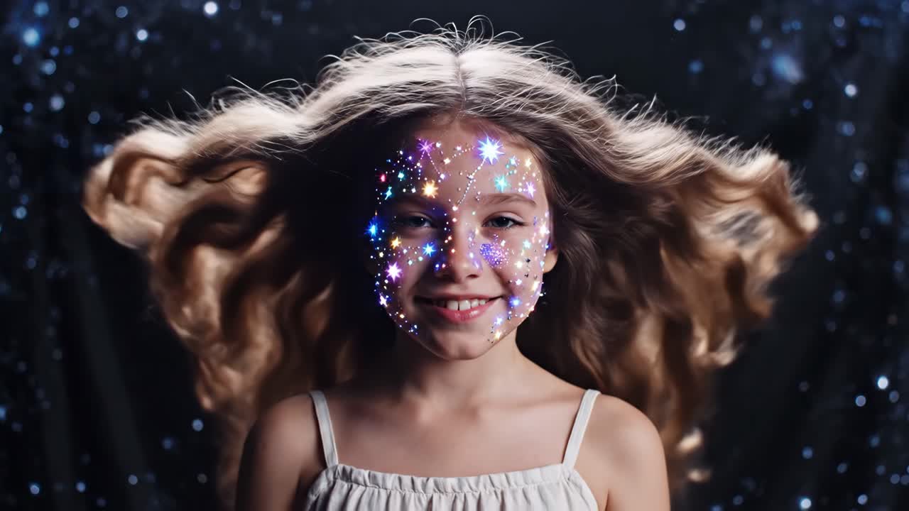 Girl with Starry Face
