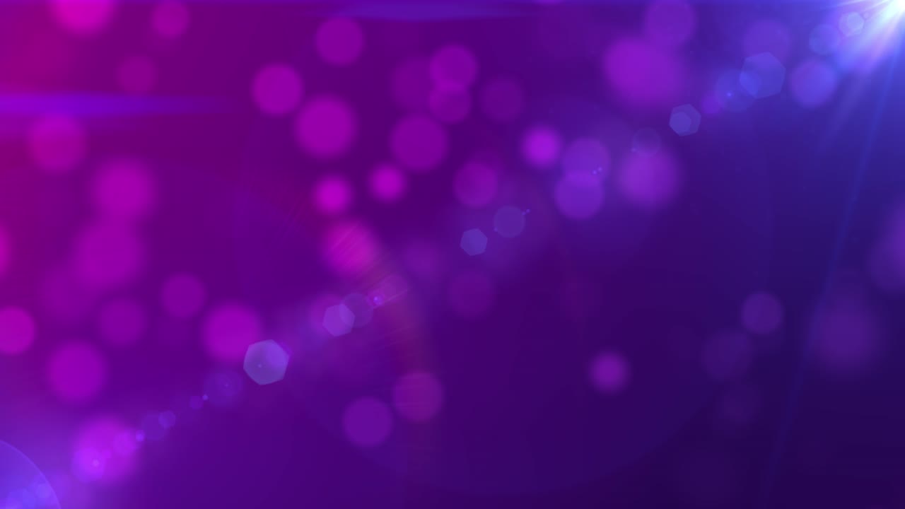 Purple Bokeh Light Background Glowing Abstract Lens Flare Animation