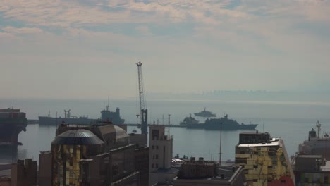 valparaiso chile coast port ships ocean panning