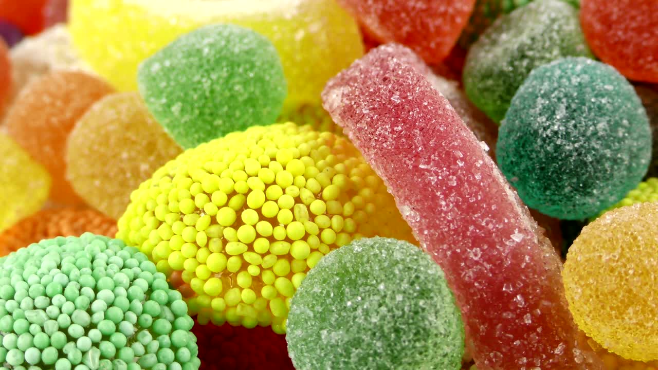 caramelo dulce gelatina y delicioso postre de azúcar