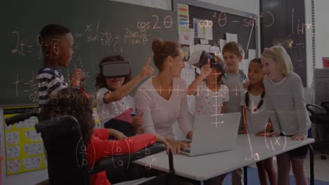 animation of mathematical equations over schoolchildren using vr headsets