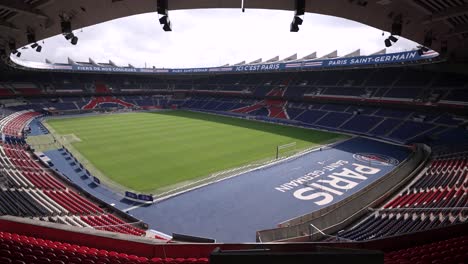empty parc des princes football stadium